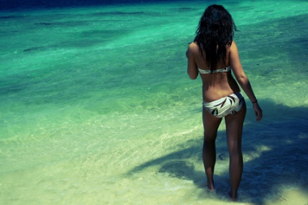 bikini girl on sea side