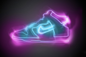 glowing shoe