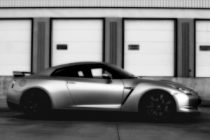 silver sports car
