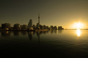 sun rise beatiful scene of city