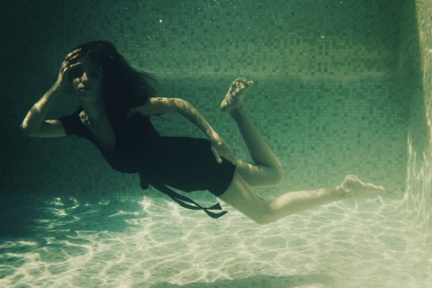 water girl in a sea